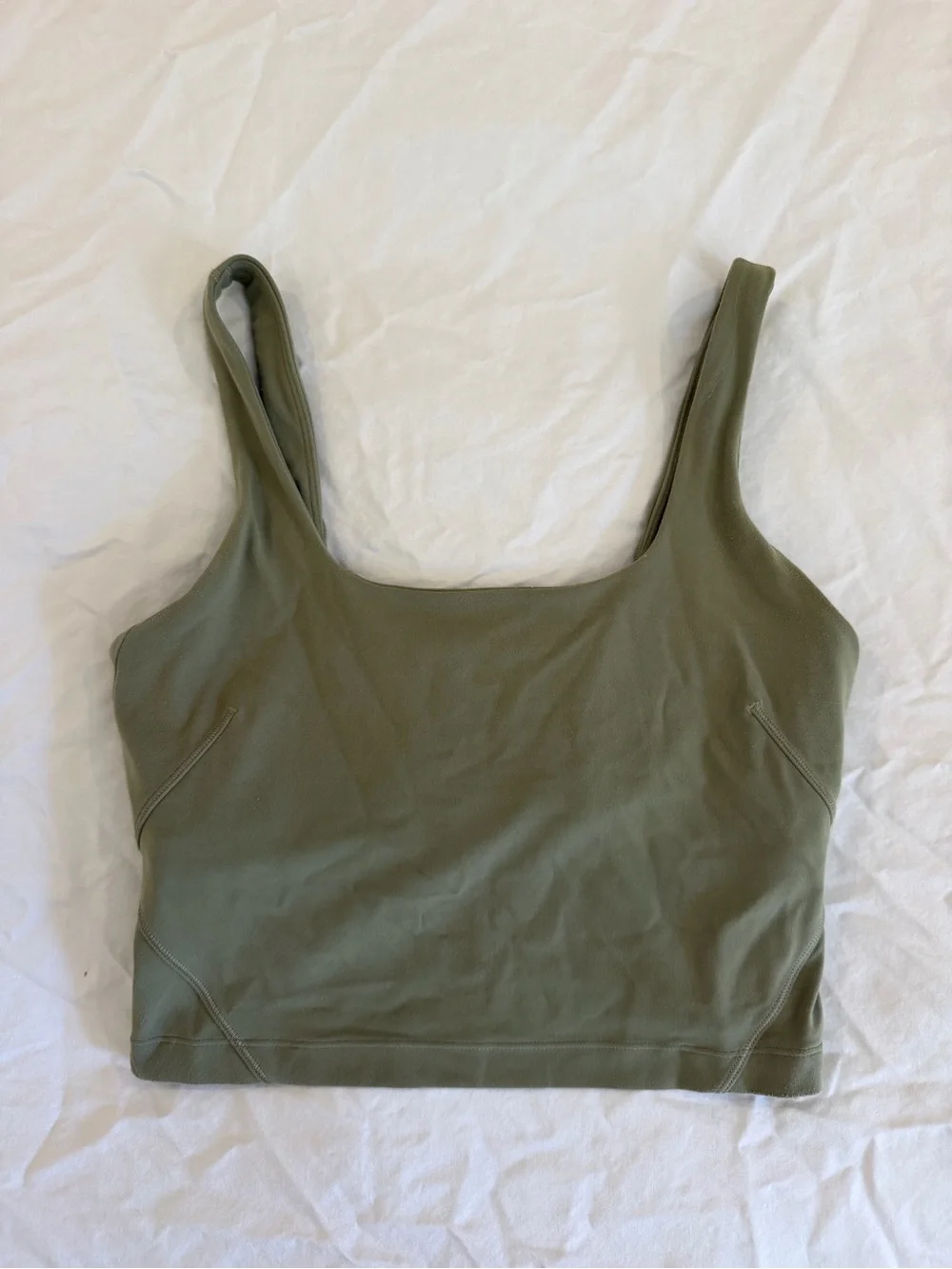 lululemon athletica Olive Green Square Neck Sports Bra